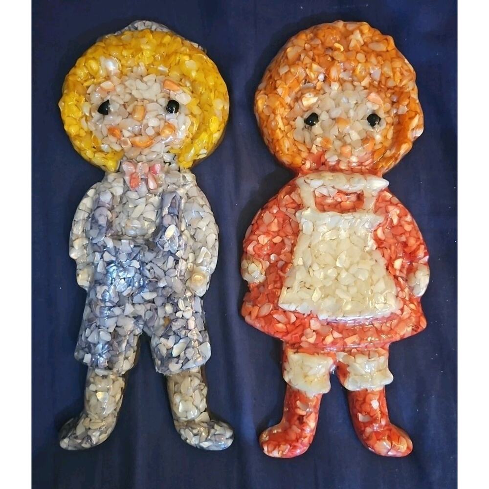 Tennessee Shell Co. vintage Mother of Pearl Raggedy Ann & Andy